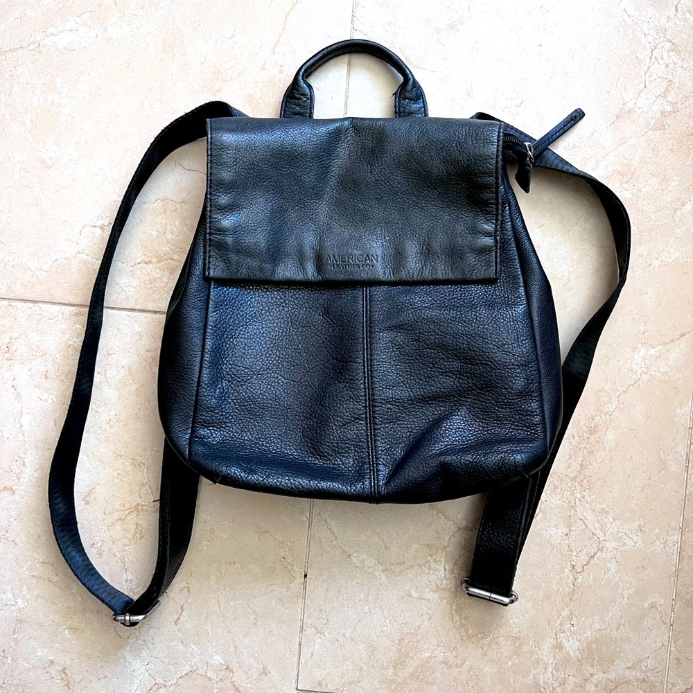 AMERICAN LEATHER CO. LEATHER BACKPACK